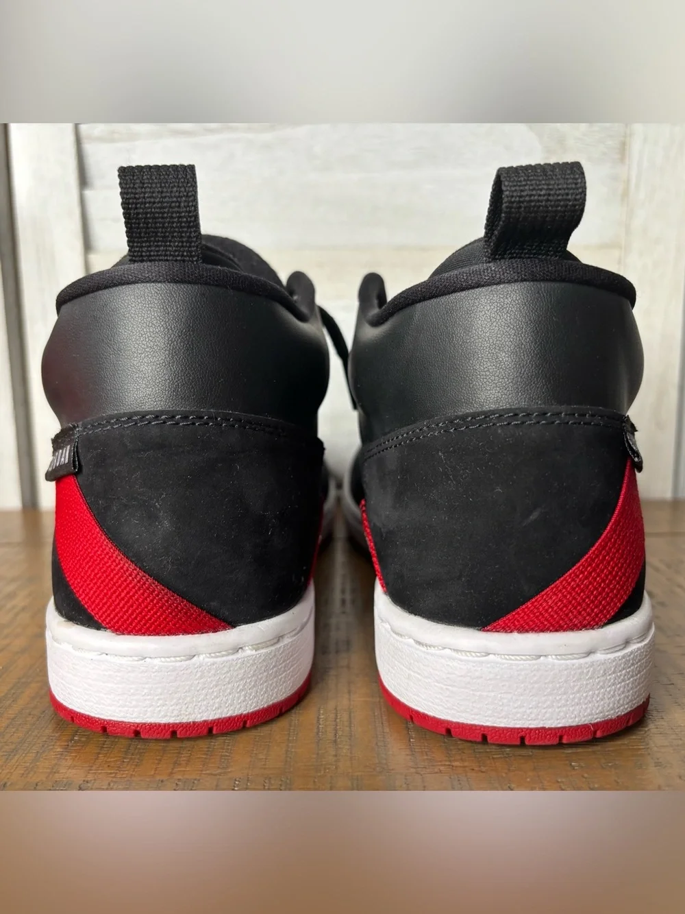 Jordan Access Bred Black Gym Red White High Top Sneaker AV5105-001 Men's Size 8